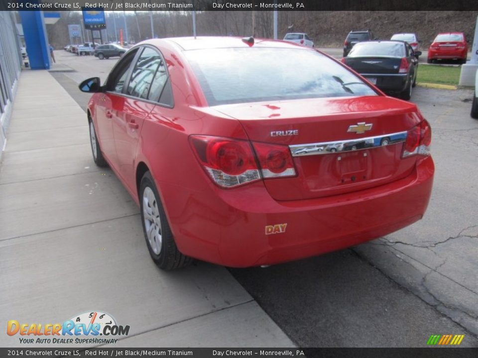 2014 Chevrolet Cruze LS Red Hot / Jet Black/Medium Titanium Photo #6
