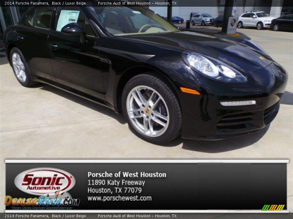 2014 Porsche Panamera Black / Luxor Beige Photo #1