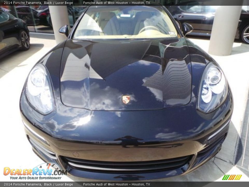 2014 Porsche Panamera Black / Luxor Beige Photo #2