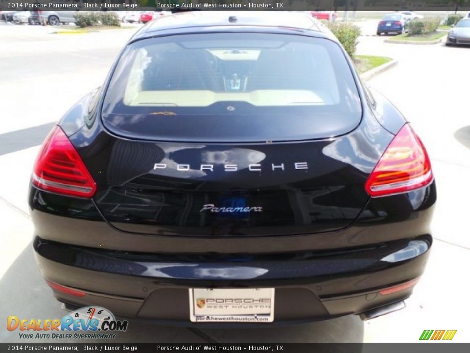 2014 Porsche Panamera Black / Luxor Beige Photo #6