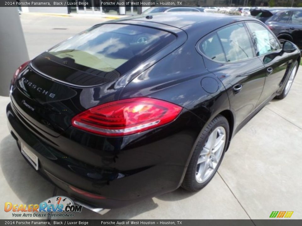 2014 Porsche Panamera Black / Luxor Beige Photo #7