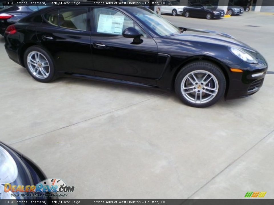 2014 Porsche Panamera Black / Luxor Beige Photo #8