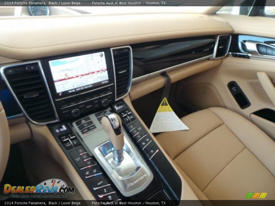 2014 Porsche Panamera Black / Luxor Beige Photo #14