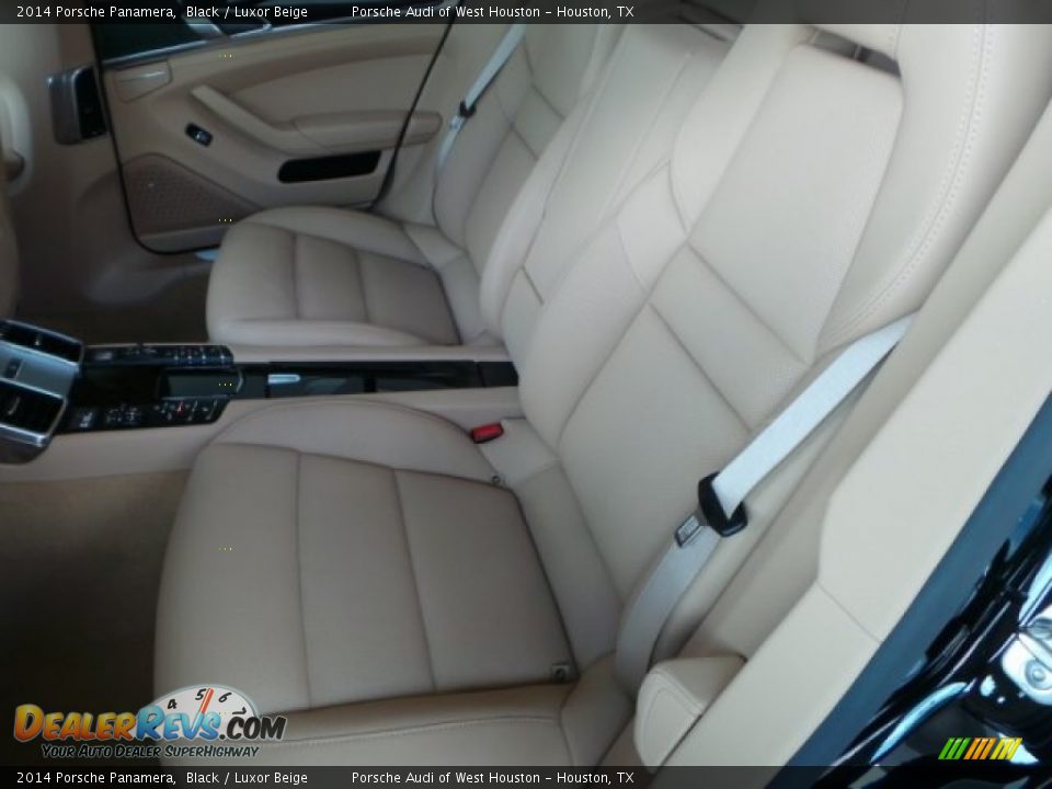 2014 Porsche Panamera Black / Luxor Beige Photo #25