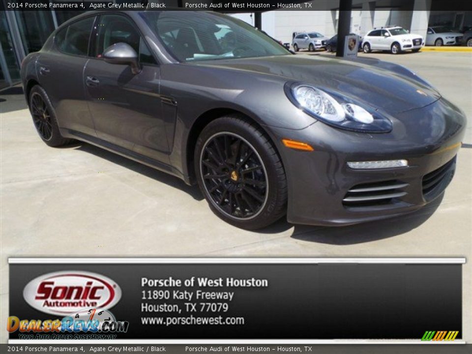 2014 Porsche Panamera 4 Agate Grey Metallic / Black Photo #1
