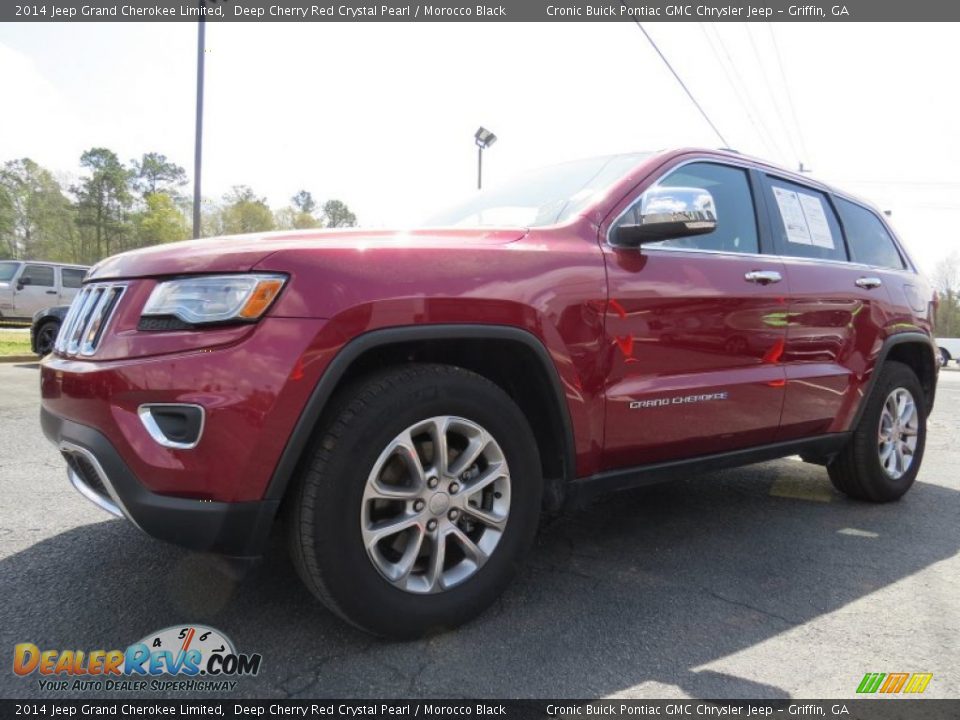 2014 Jeep Grand Cherokee Limited Deep Cherry Red Crystal Pearl / Morocco Black Photo #3
