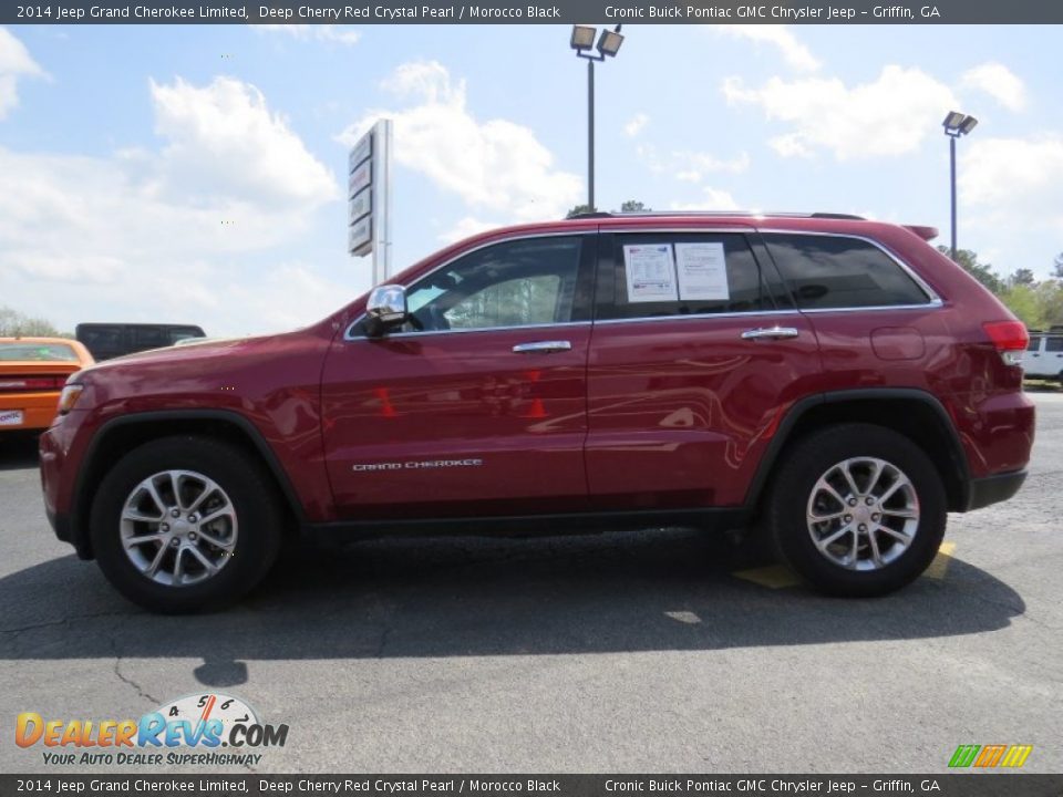2014 Jeep Grand Cherokee Limited Deep Cherry Red Crystal Pearl / Morocco Black Photo #4