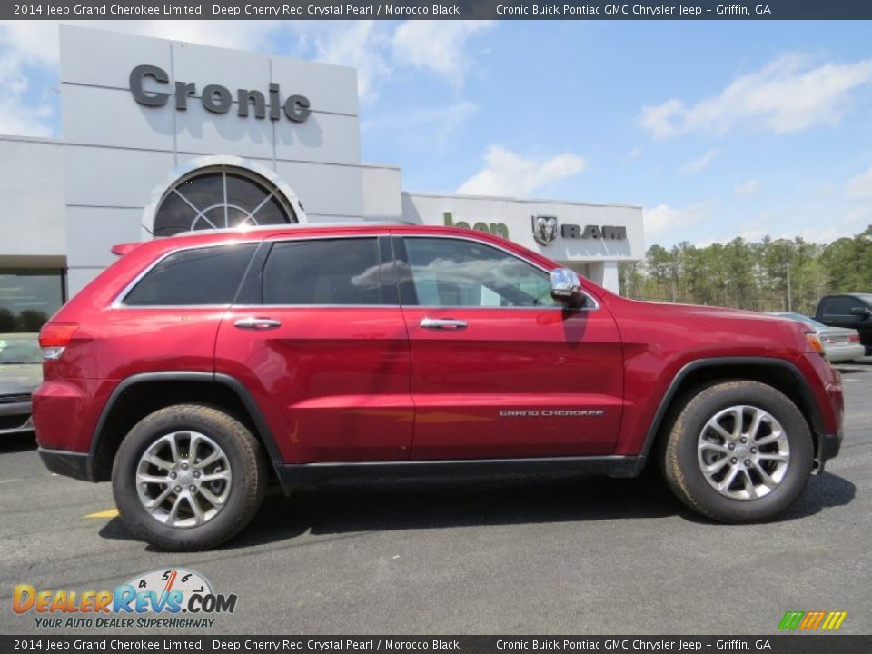 2014 Jeep Grand Cherokee Limited Deep Cherry Red Crystal Pearl / Morocco Black Photo #8