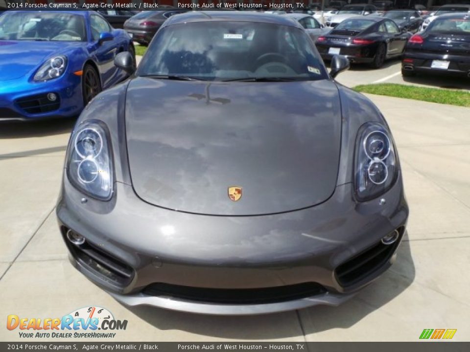 2014 Porsche Cayman S Agate Grey Metallic / Black Photo #2