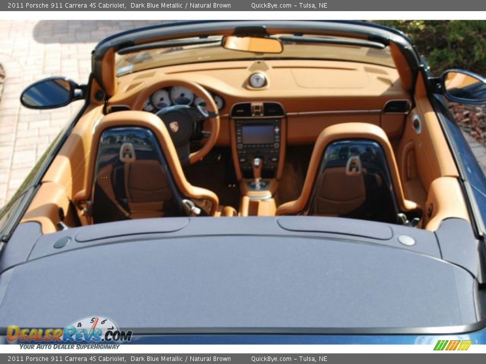 2011 Porsche 911 Carrera 4S Cabriolet Dark Blue Metallic / Natural Brown Photo #6