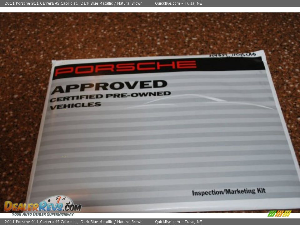 2011 Porsche 911 Carrera 4S Cabriolet Dark Blue Metallic / Natural Brown Photo #7