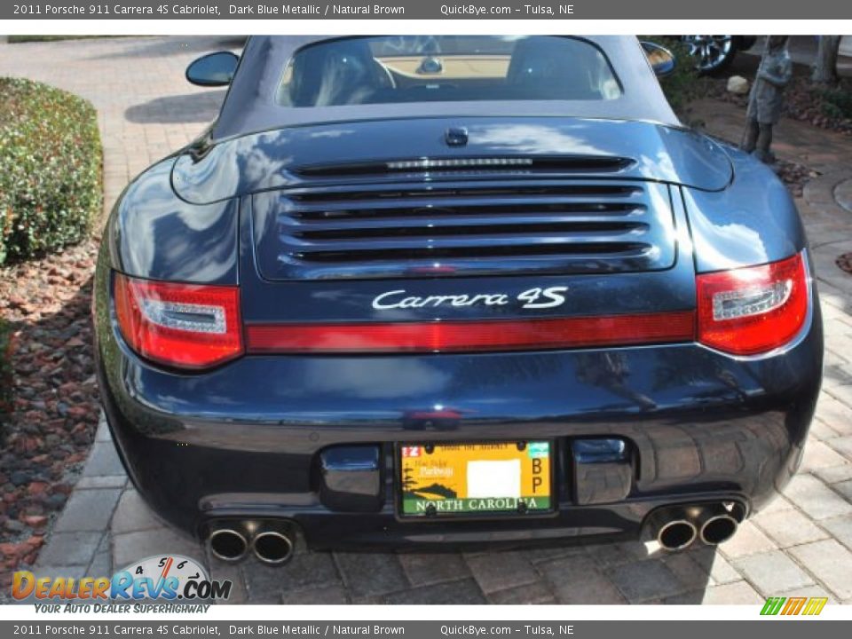 2011 Porsche 911 Carrera 4S Cabriolet Dark Blue Metallic / Natural Brown Photo #10