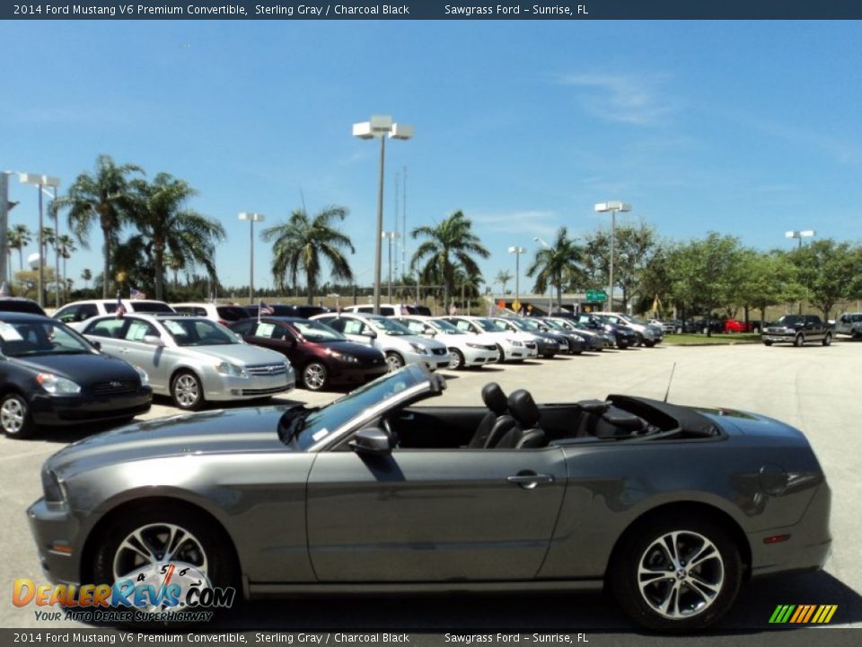 2014 Ford Mustang V6 Premium Convertible Sterling Gray / Charcoal Black Photo #13
