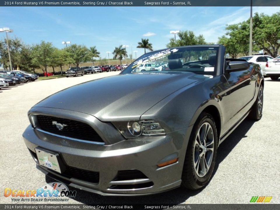 2014 Ford Mustang V6 Premium Convertible Sterling Gray / Charcoal Black Photo #15
