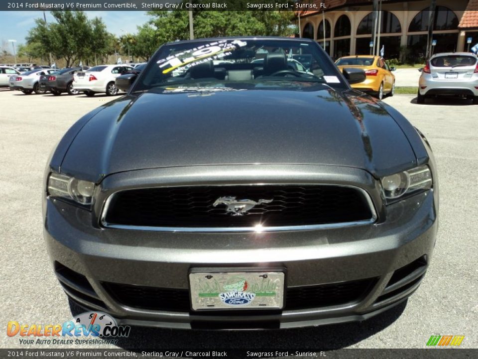 2014 Ford Mustang V6 Premium Convertible Sterling Gray / Charcoal Black Photo #16