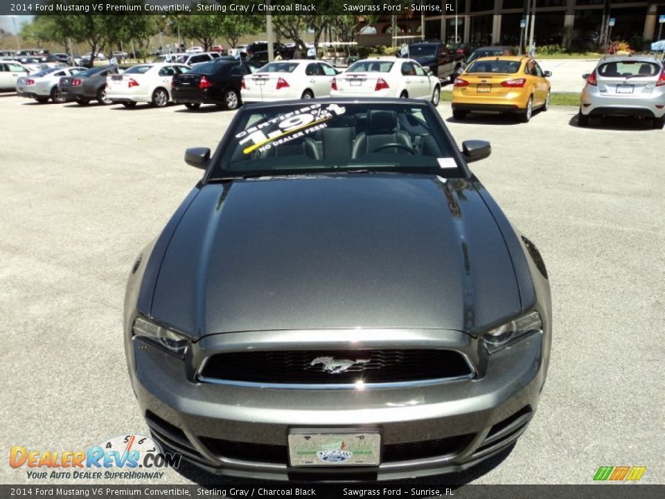 2014 Ford Mustang V6 Premium Convertible Sterling Gray / Charcoal Black Photo #17