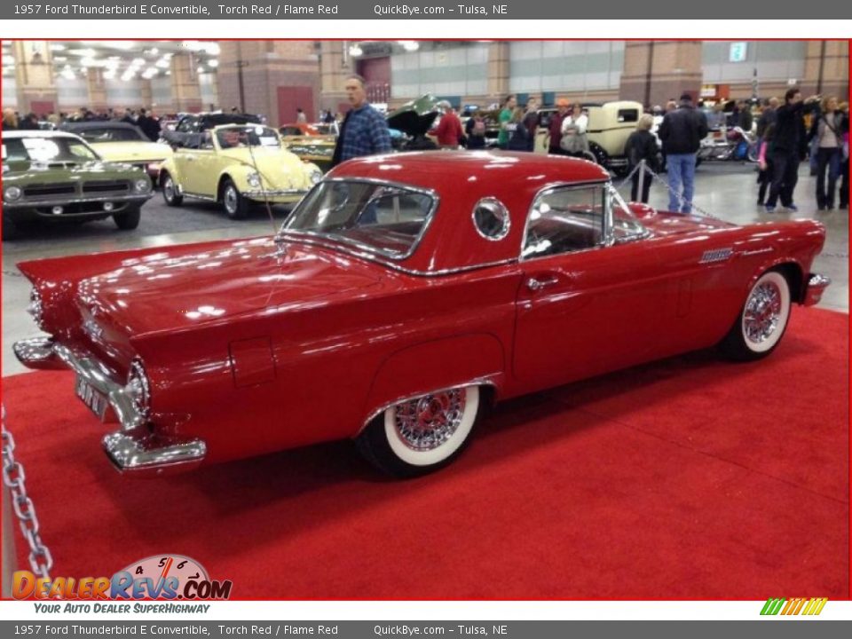 1957 Ford Thunderbird E Convertible Torch Red / Flame Red Photo #7
