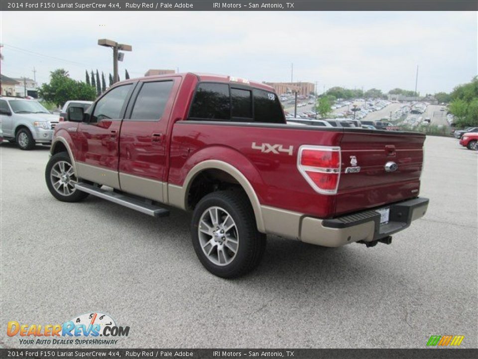 2014 Ford F150 Lariat SuperCrew 4x4 Ruby Red / Pale Adobe Photo #4