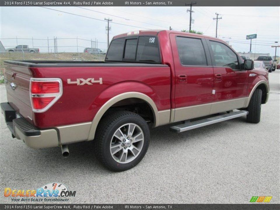 2014 Ford F150 Lariat SuperCrew 4x4 Ruby Red / Pale Adobe Photo #5