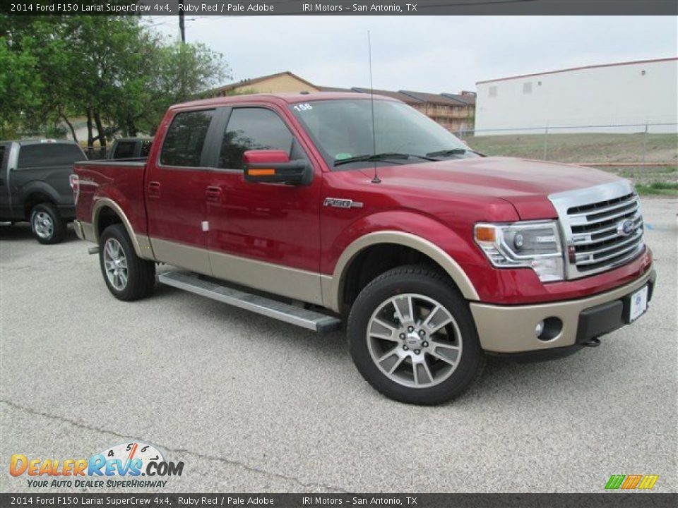 2014 Ford F150 Lariat SuperCrew 4x4 Ruby Red / Pale Adobe Photo #6