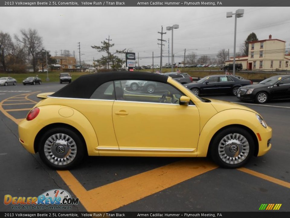2013 Volkswagen Beetle 2.5L Convertible Yellow Rush / Titan Black Photo #4