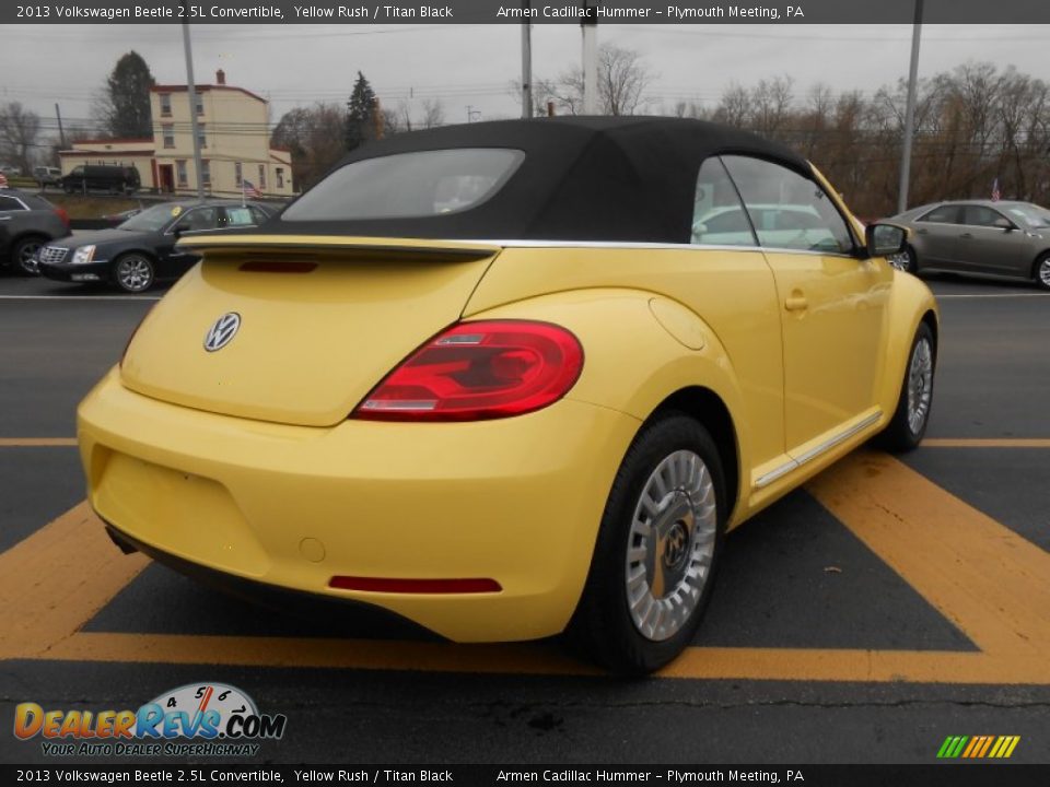 2013 Volkswagen Beetle 2.5L Convertible Yellow Rush / Titan Black Photo #5
