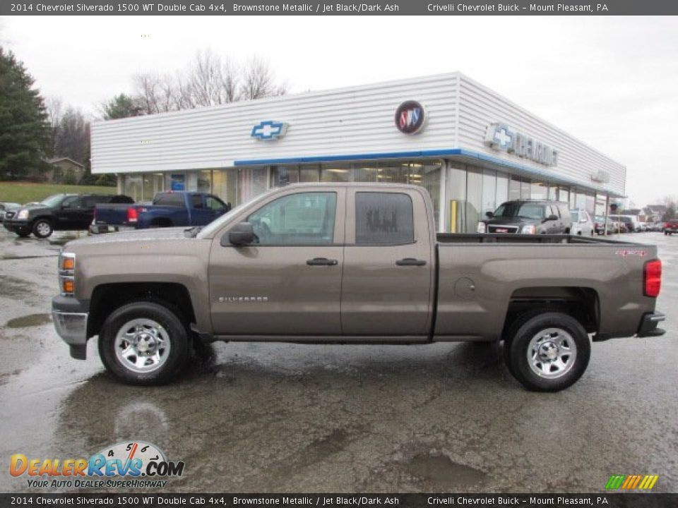 2014 Chevrolet Silverado 1500 WT Double Cab 4x4 Brownstone Metallic / Jet Black/Dark Ash Photo #2