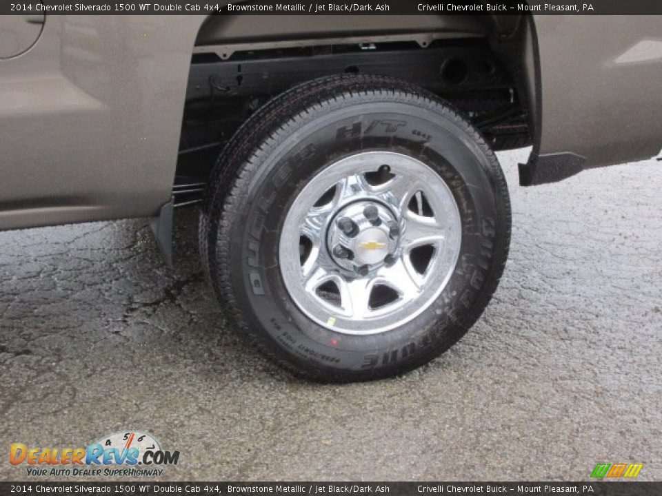 2014 Chevrolet Silverado 1500 WT Double Cab 4x4 Brownstone Metallic / Jet Black/Dark Ash Photo #3