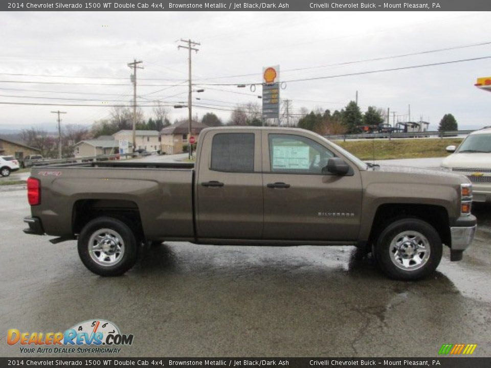 2014 Chevrolet Silverado 1500 WT Double Cab 4x4 Brownstone Metallic / Jet Black/Dark Ash Photo #7