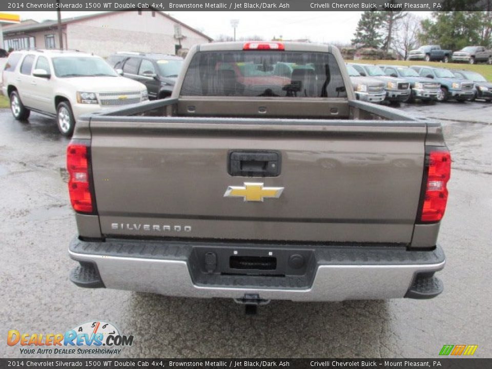 2014 Chevrolet Silverado 1500 WT Double Cab 4x4 Brownstone Metallic / Jet Black/Dark Ash Photo #8