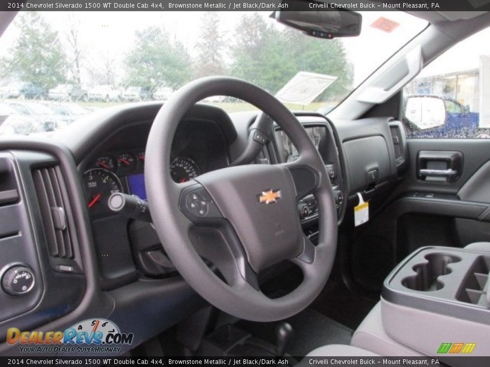 2014 Chevrolet Silverado 1500 WT Double Cab 4x4 Brownstone Metallic / Jet Black/Dark Ash Photo #9