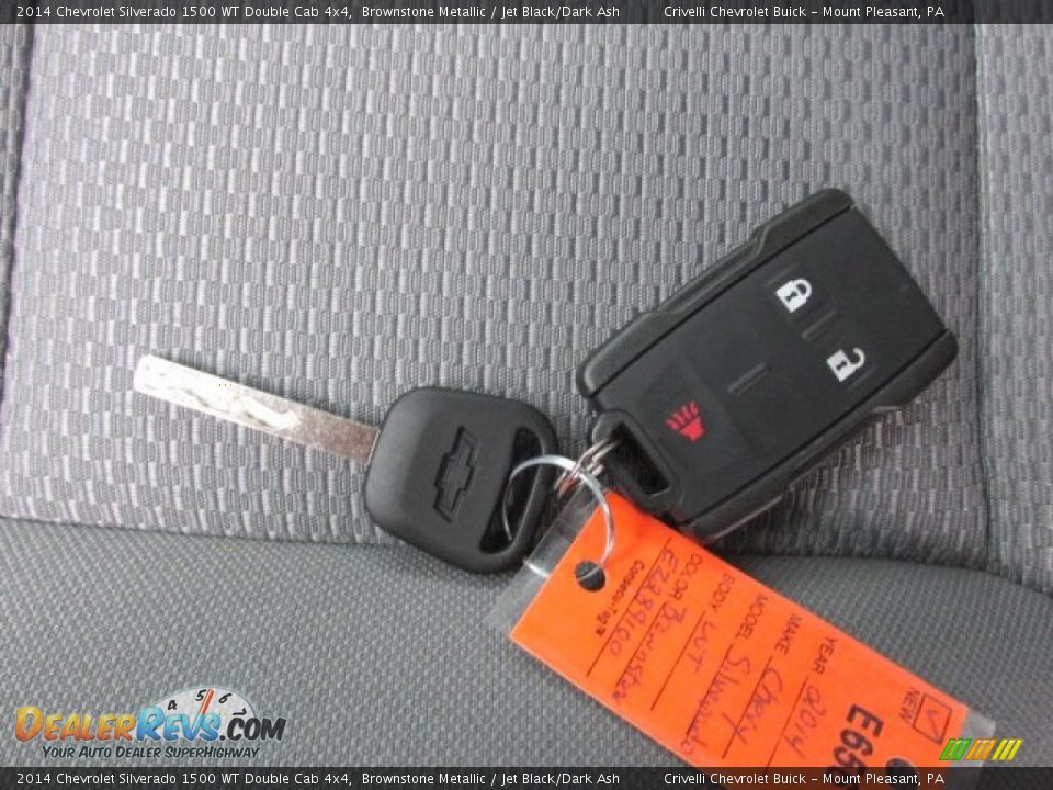 2014 Chevrolet Silverado 1500 WT Double Cab 4x4 Brownstone Metallic / Jet Black/Dark Ash Photo #19