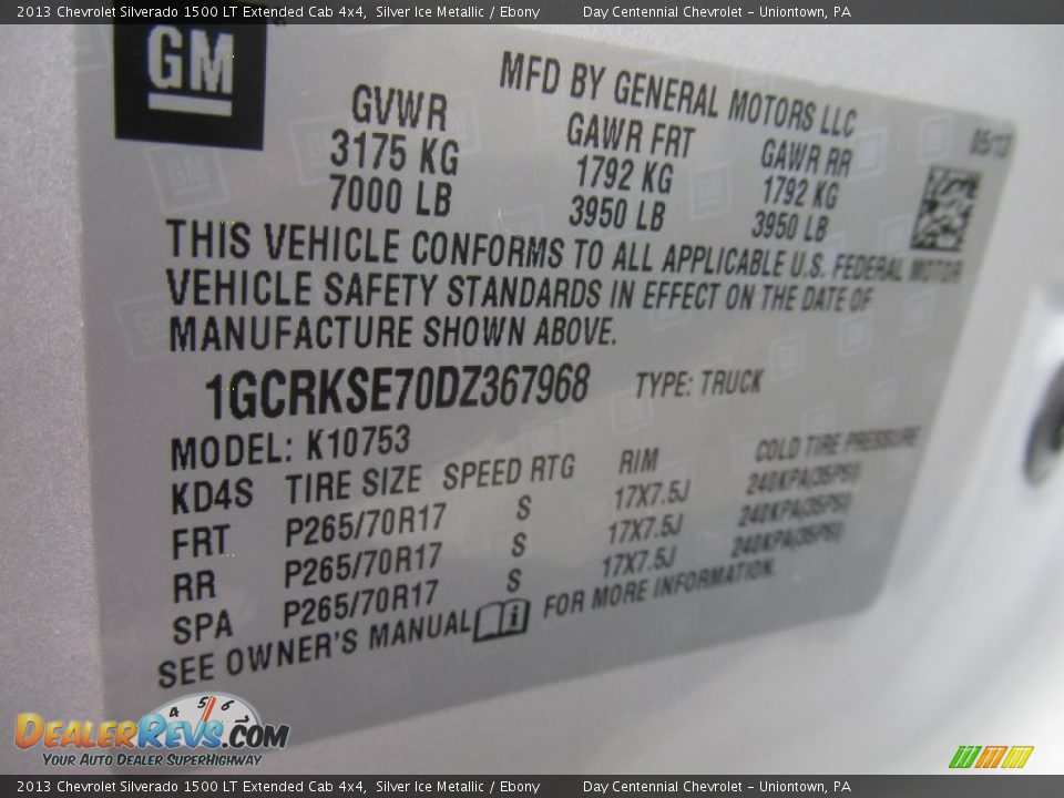 2013 Chevrolet Silverado 1500 LT Extended Cab 4x4 Silver Ice Metallic / Ebony Photo #19