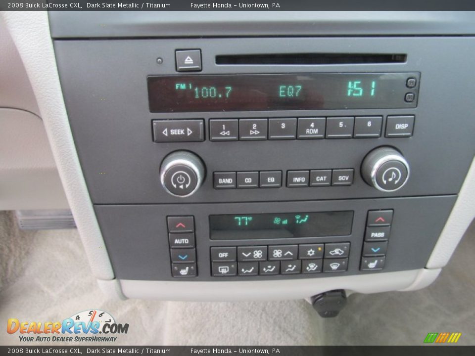 2008 Buick LaCrosse CXL Dark Slate Metallic / Titanium Photo #12