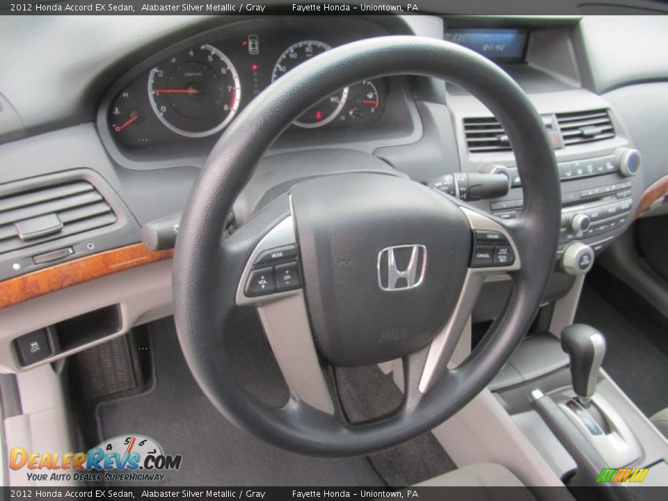 2012 Honda Accord EX Sedan Alabaster Silver Metallic / Gray Photo #11