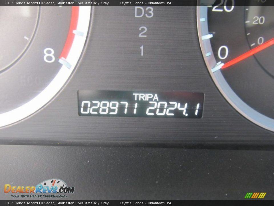 2012 Honda Accord EX Sedan Alabaster Silver Metallic / Gray Photo #20