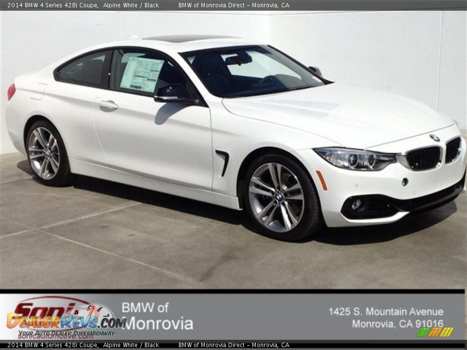 2014 BMW 4 Series 428i Coupe Alpine White / Black Photo #1