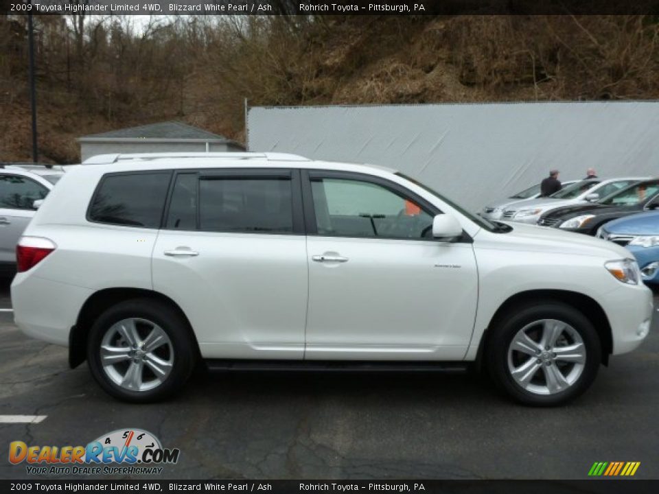 2009 Toyota Highlander Limited 4WD Blizzard White Pearl / Ash Photo #10