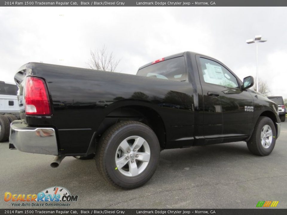 2014 Ram 1500 Tradesman Regular Cab Black / Black/Diesel Gray Photo #3