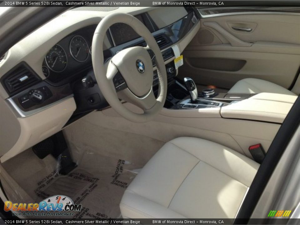 2014 BMW 5 Series 528i Sedan Cashmere Silver Metallic / Venetian Beige Photo #6