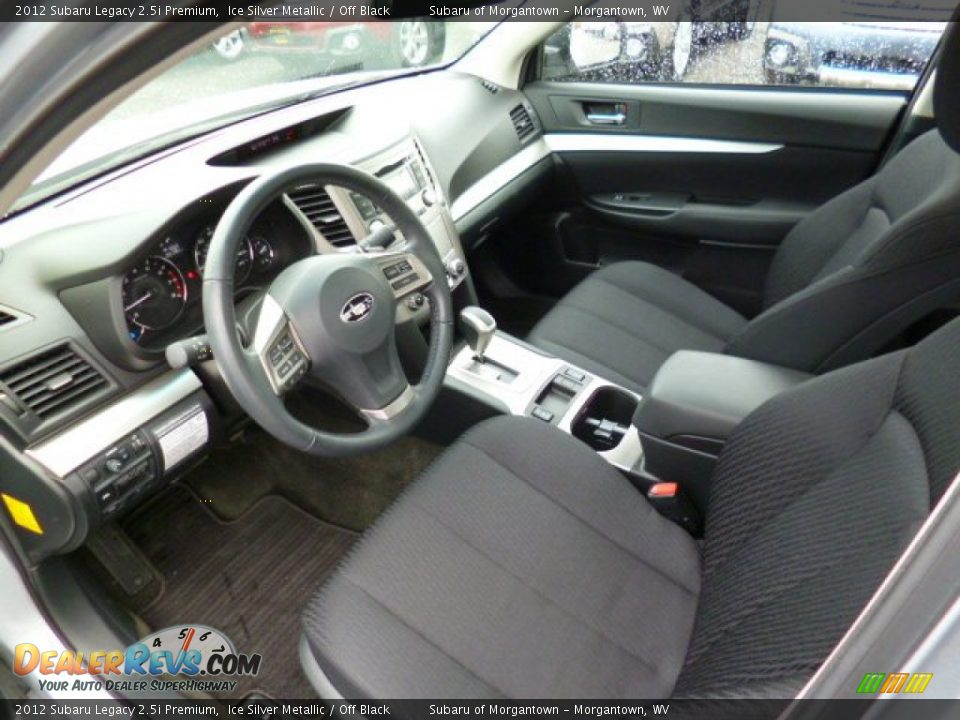 Off Black Interior - 2012 Subaru Legacy 2.5i Premium Photo #7