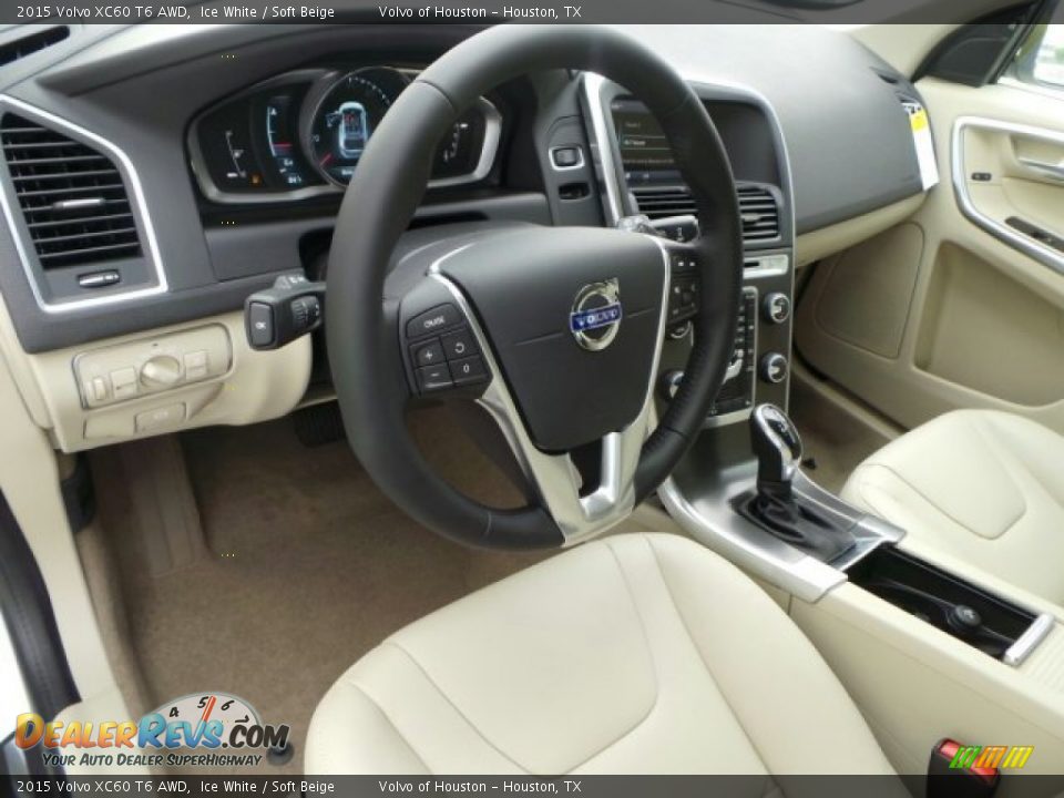Soft Beige Interior - 2015 Volvo XC60 T6 AWD Photo #9
