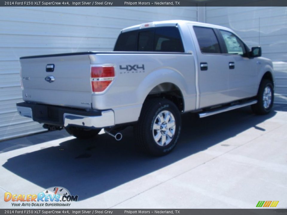 2014 Ford F150 XLT SuperCrew 4x4 Ingot Silver / Steel Grey Photo #4