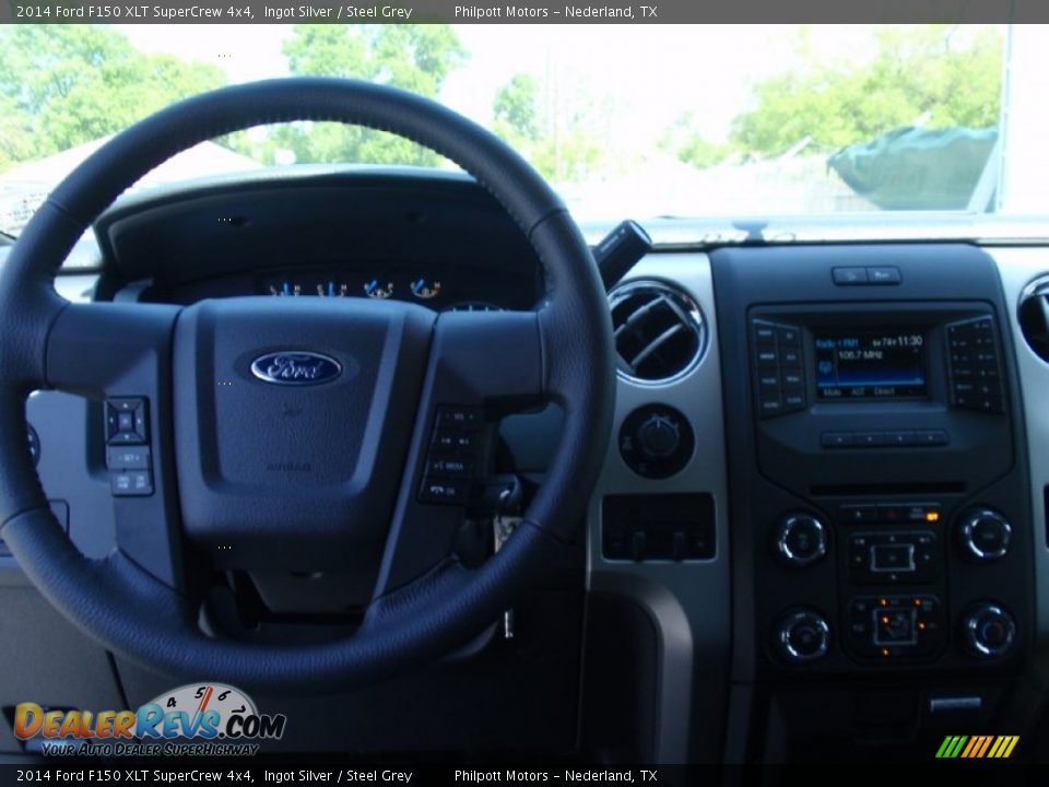 2014 Ford F150 XLT SuperCrew 4x4 Ingot Silver / Steel Grey Photo #32