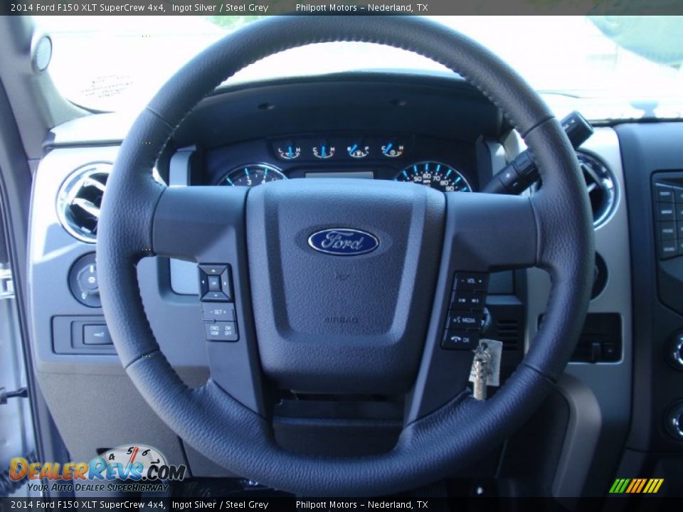 2014 Ford F150 XLT SuperCrew 4x4 Ingot Silver / Steel Grey Photo #34