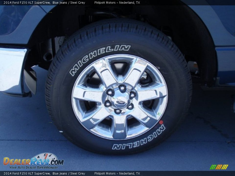 2014 Ford F150 XLT SuperCrew Blue Jeans / Steel Grey Photo #12