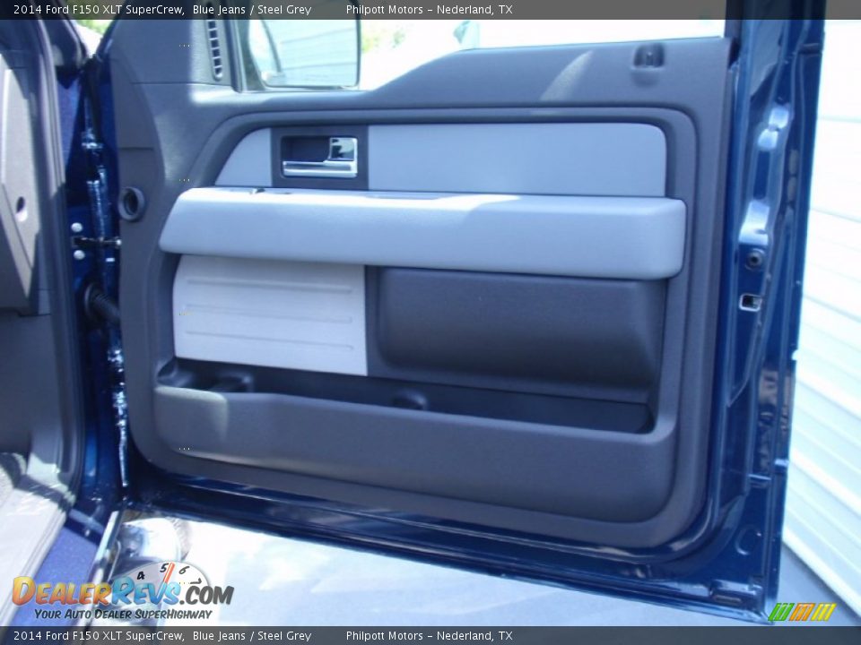 2014 Ford F150 XLT SuperCrew Blue Jeans / Steel Grey Photo #22