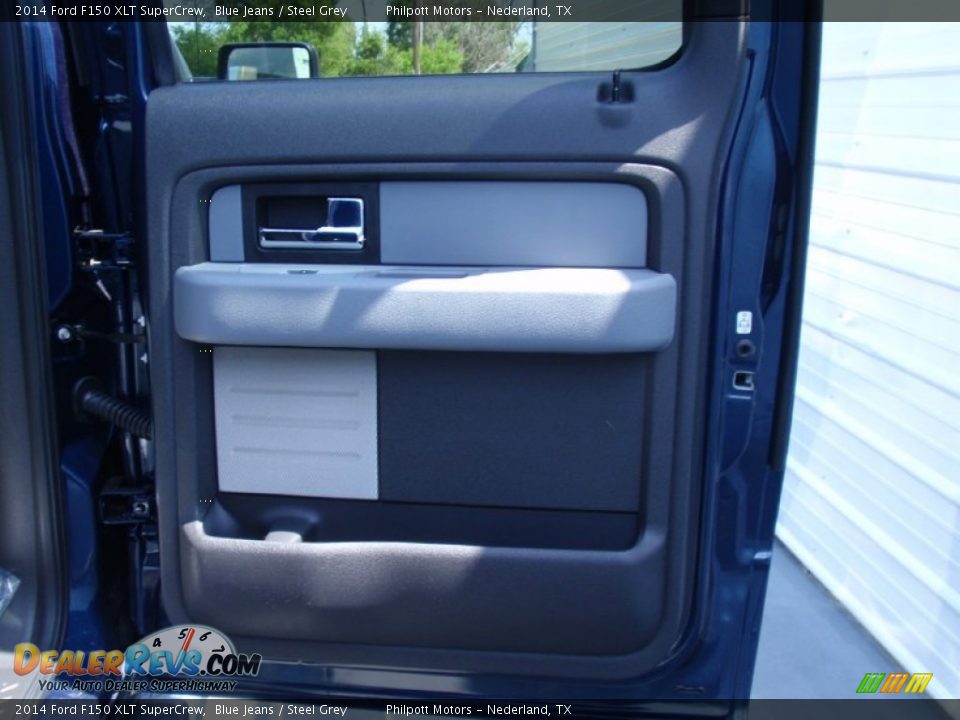 2014 Ford F150 XLT SuperCrew Blue Jeans / Steel Grey Photo #25