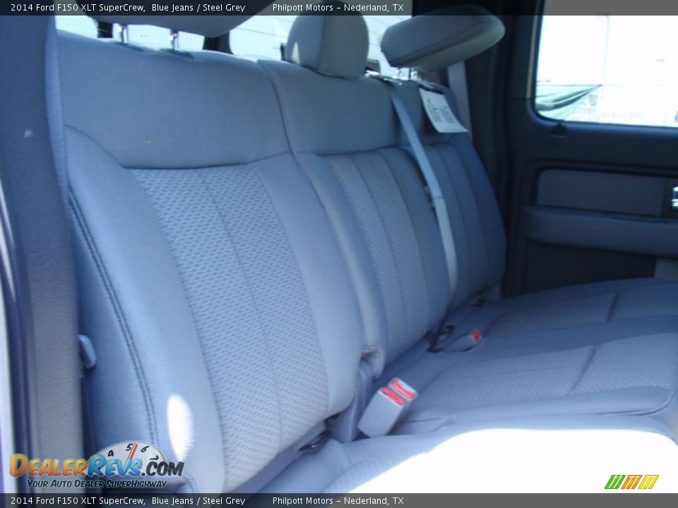 2014 Ford F150 XLT SuperCrew Blue Jeans / Steel Grey Photo #26