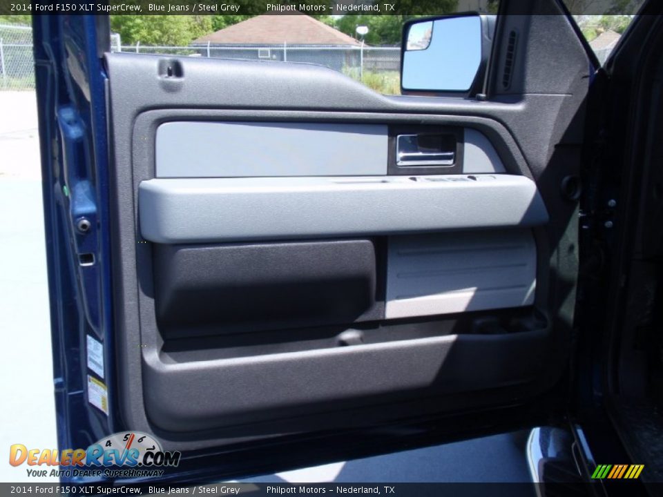 2014 Ford F150 XLT SuperCrew Blue Jeans / Steel Grey Photo #27